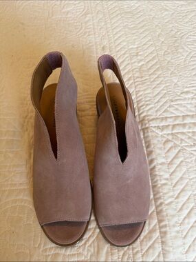 Lucky Brand Women's Mauve Suede Open-Toe Slingback Sandals